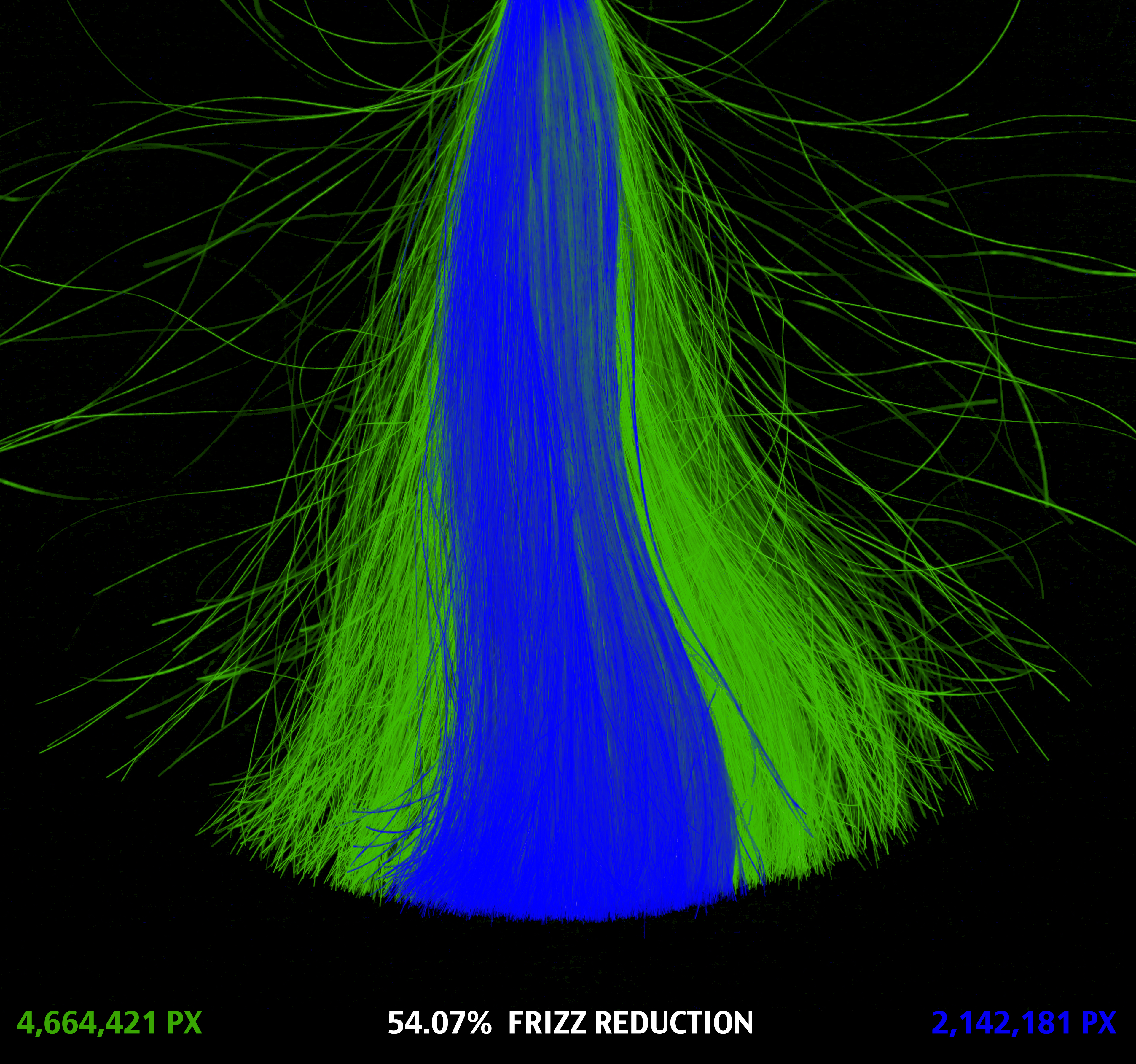 Hair Density Test - HAI15 baseline frizz post app combed PhGx