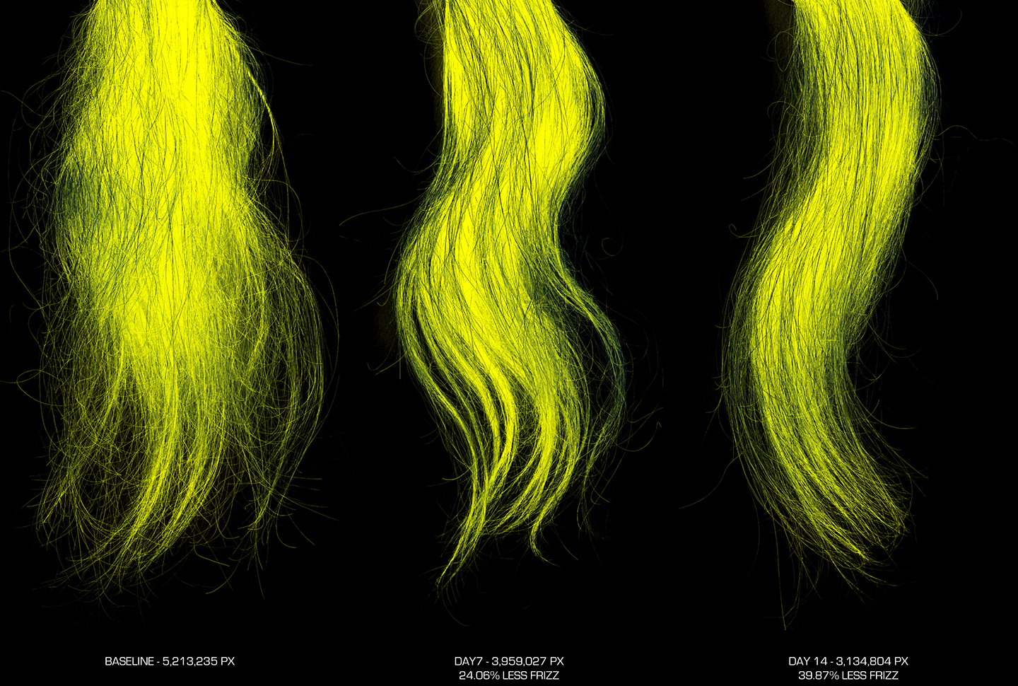 Hair Density Test - HAI16 Baseline, Day 7, 14 Frizz PhGx